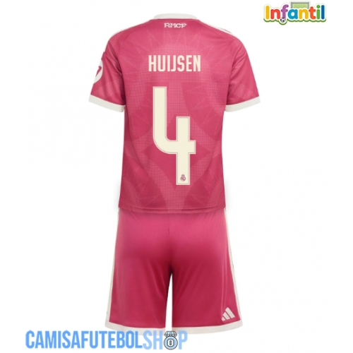 Camisa de time de futebol Real Madrid Dean Huijsen #4 Replicas 3º Equipamento Infantil 2026-27 Manga Curta (+ Calças curtas)